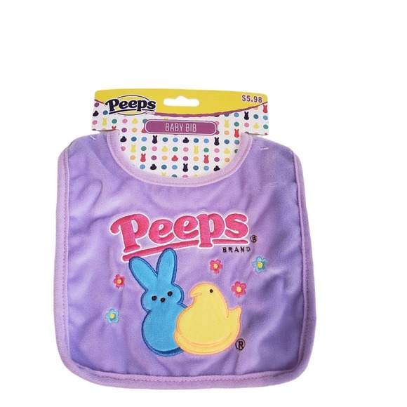 Peeps Purple Easter Baby Bib New w Tag - Picture 1 of 3